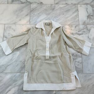 Tuckernuck Cream and White Collared Shirt